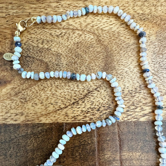 Australian Opal 14K Gold Bead Necklace